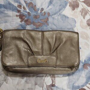EUC Coach Ashley Metallic Wristlet/Clutch